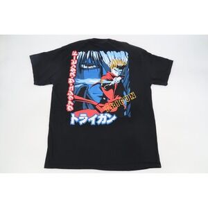 Vintage Trigun Graphic T-Shirt ODM Mens Large Black Vash the Stampede Anime Tee